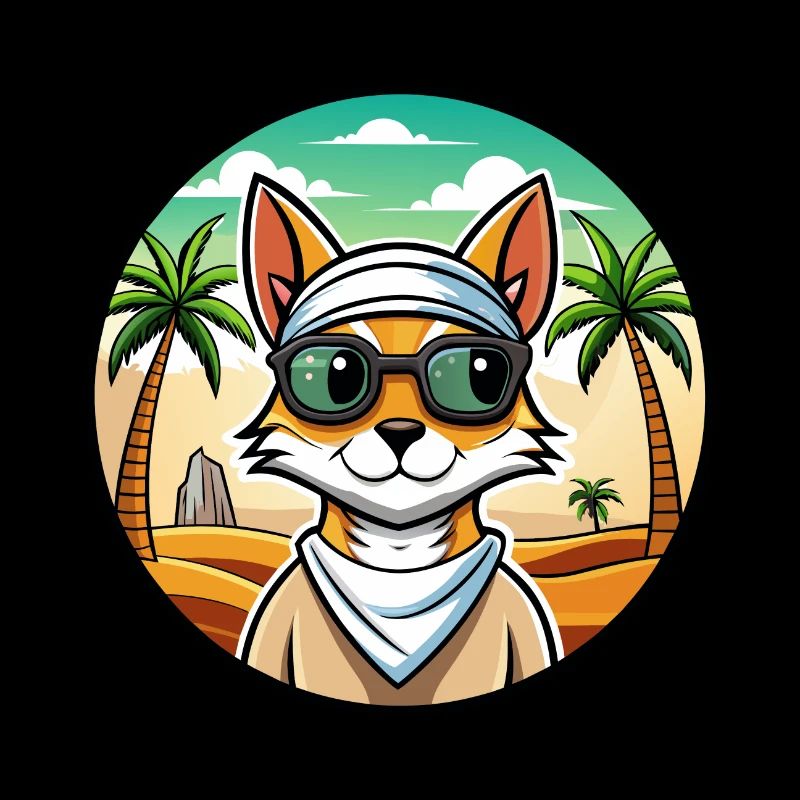 Lunettes de soleil de race de chat Mau arabe de plage