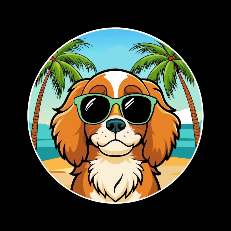 Cavalier King Charles Spaniel Hunderasse Karikatur