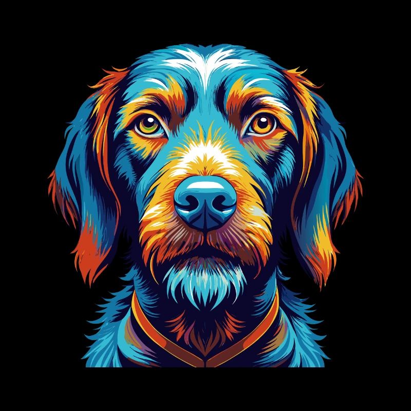 Wirehaired Vizsla Dog Breed Cartoon Kawaii