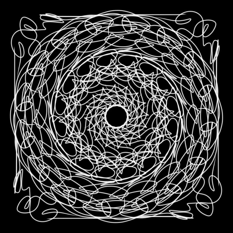 B&W Web Mandala