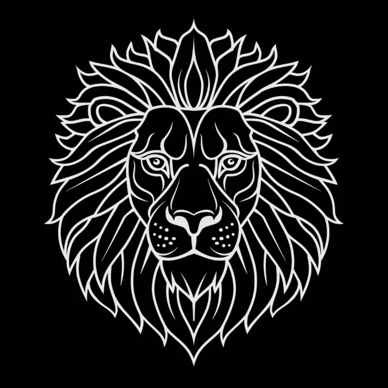Psychedelic Lion Mandala