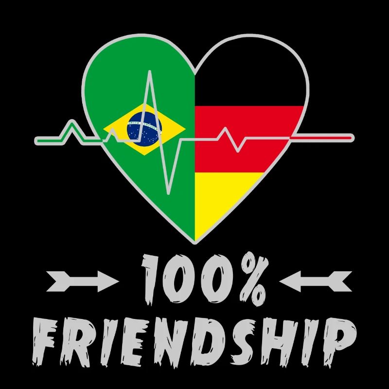 Brasilien und Deutschland 100% Freundschaft