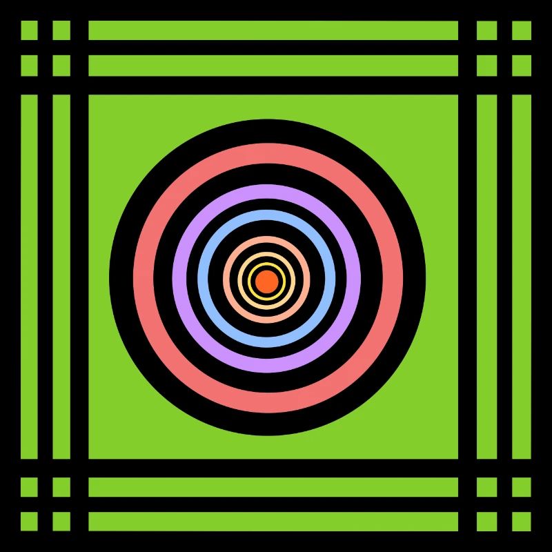 Jeu géométrique de couleurs dans la couleur