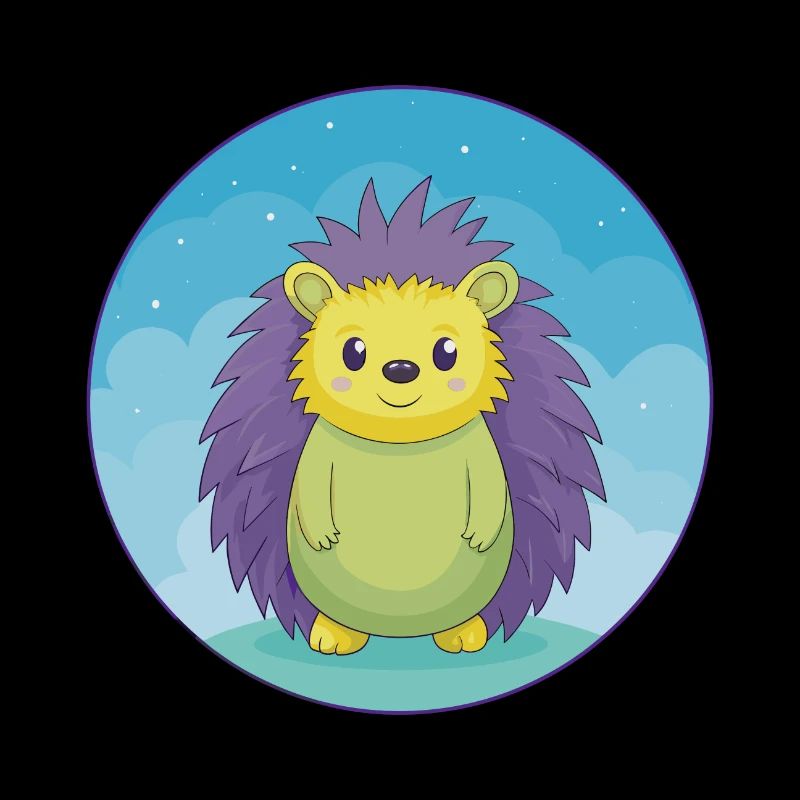 hérisson mignon kawaii dessin animé clipart animal de compagnie