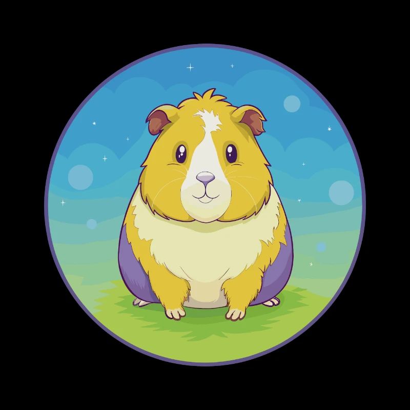 Cochon d’Inde mignon Kawaii dessin animé Clipart Animal de compagnie