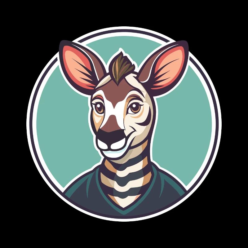 Okapi Kawaii Cartoon Character Animal Pet Face