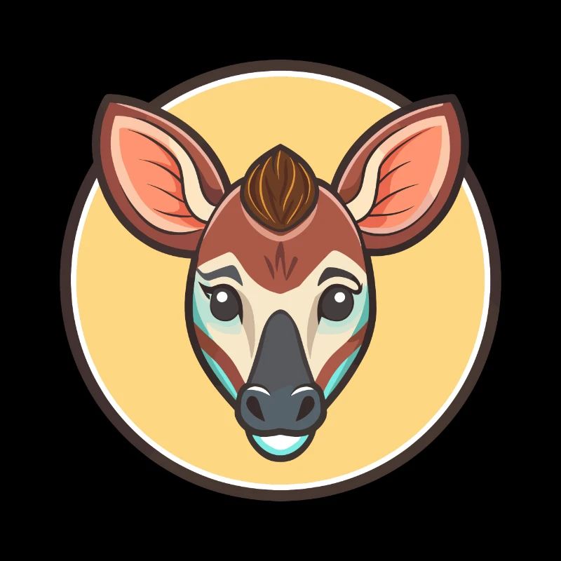 Okapi Kawaii Cartoon Character Animal Pet Face
