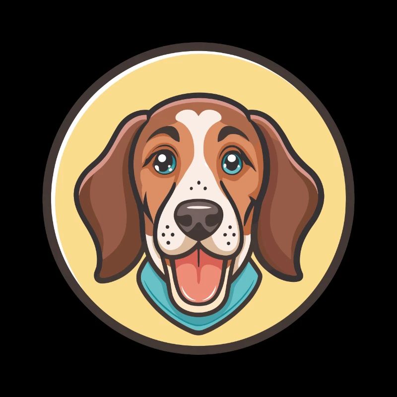 Norwegischer Windhund Dunker Hunderasse Karikatur Kawaii