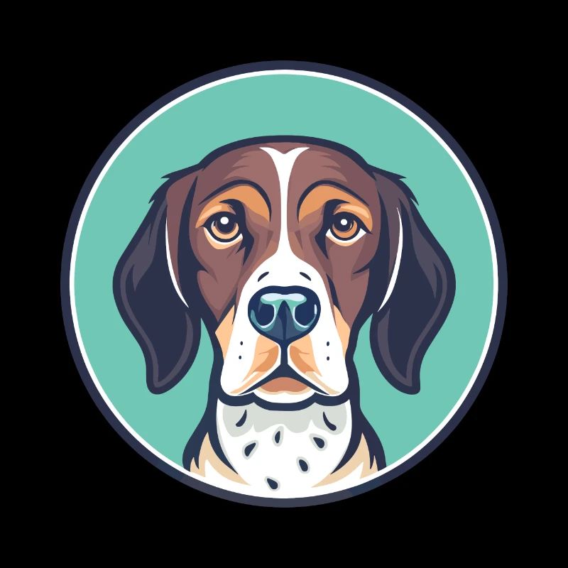 Alt Dänisch Pointer Hund Rasse Karikatur Kawaii
