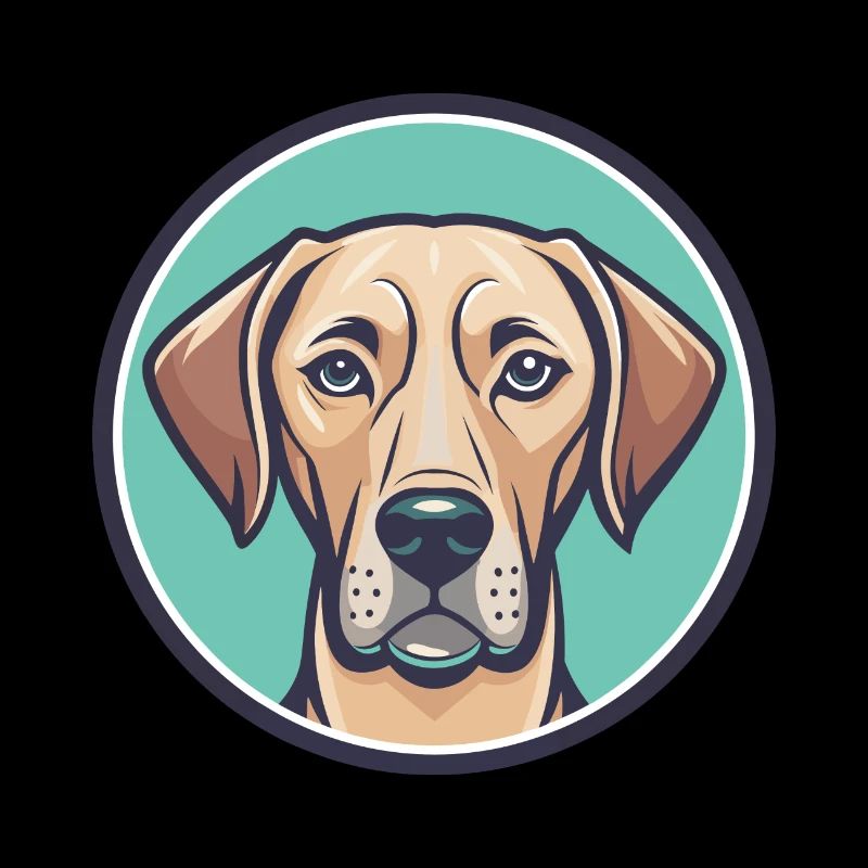 Rhodesian Ridgeback Chien Race Drôle Dessin Animé Kawaii