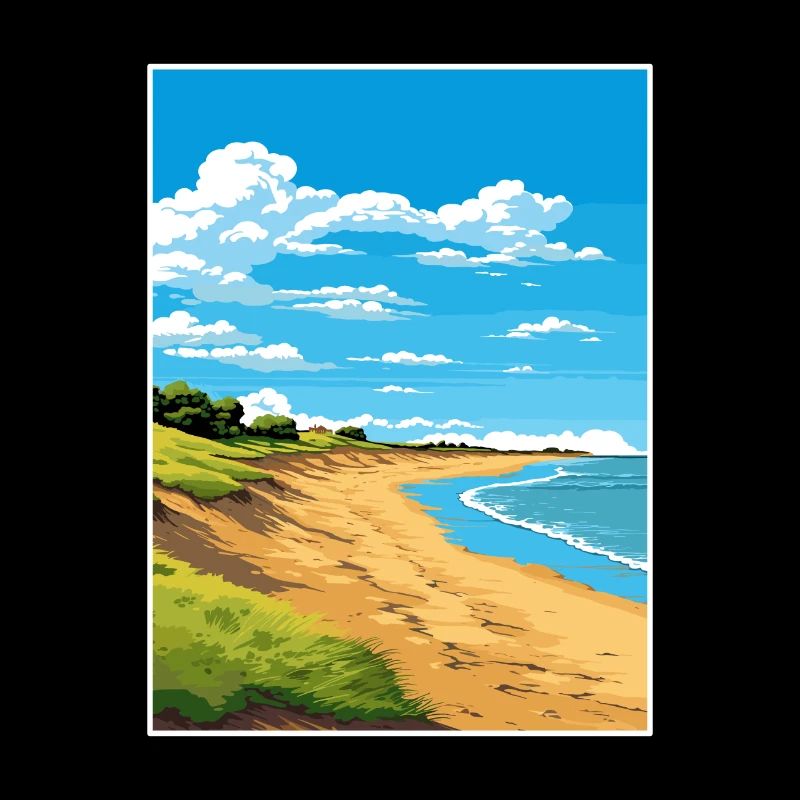 Norfolk Coast Aonb Affiche de voyage Souvenir Paint WP