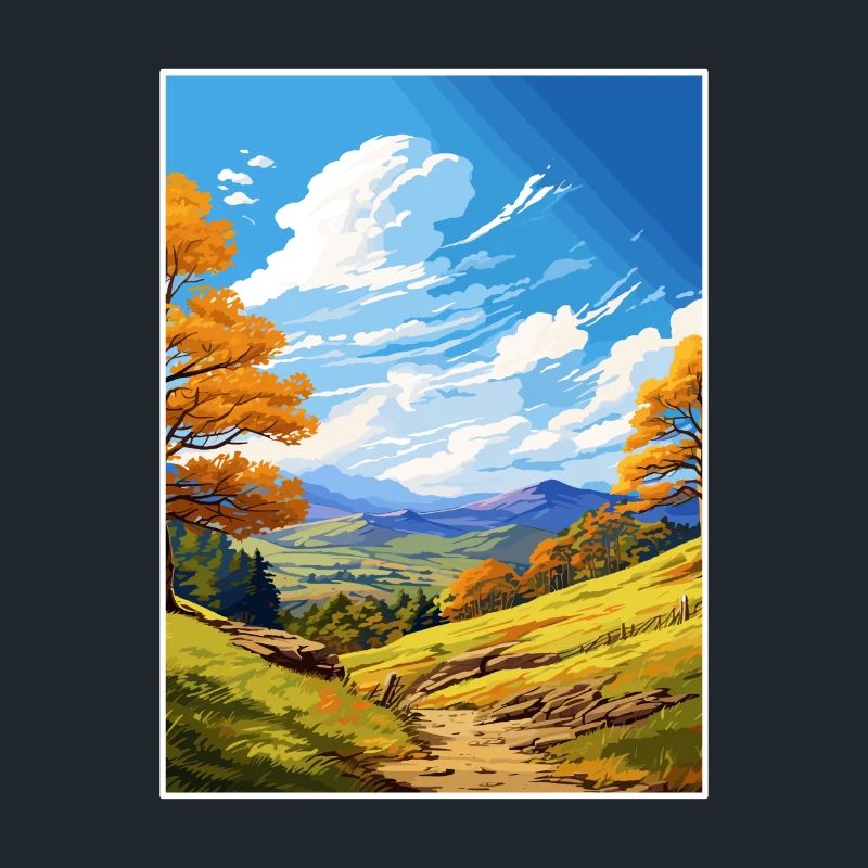 Affiche de voyage Clwydian Range et Dee Valley Aonb