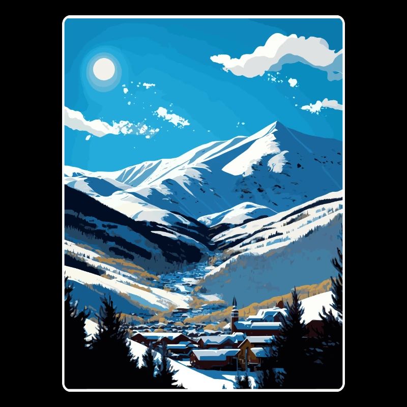 Vail Ski Resort Colorado Affiche de voyage souvenir