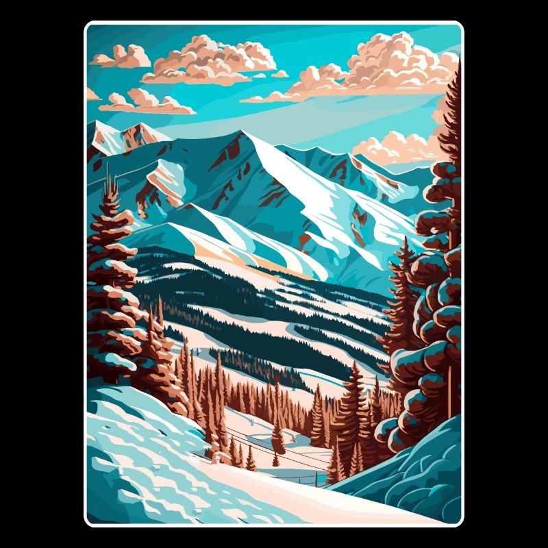 Copper Mountain Colorado Affiche de voyage souvenir