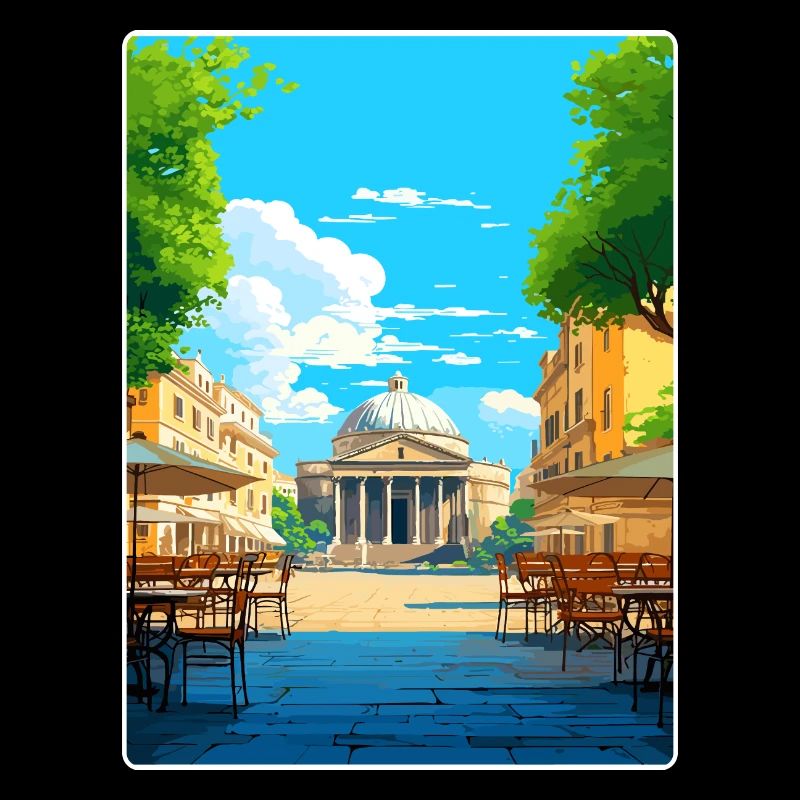 Rom Italien Reise Poster Souvenir Postkarte Farbe