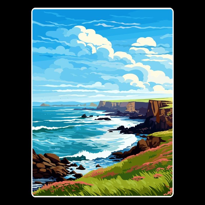 Lizard Point Angleterre Affiche de voyage Souvenir WPA