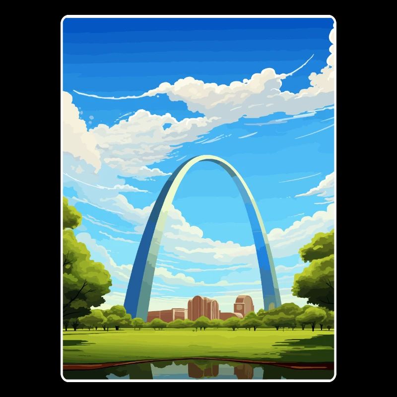 Gateway Arch Nationalpark Reiseplakat Souvenir