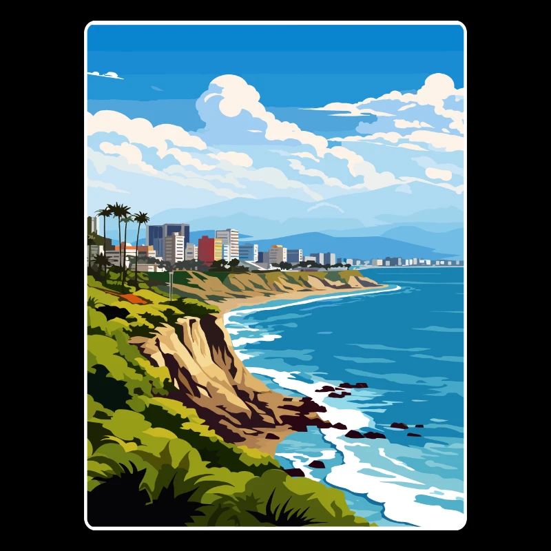 Lima Peru Reise Poster Souvenir Postkarte Malerei