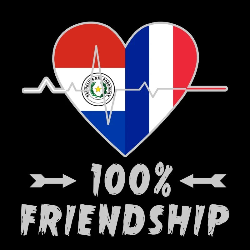 Paraguay und Frankreich 100% Freundschaft