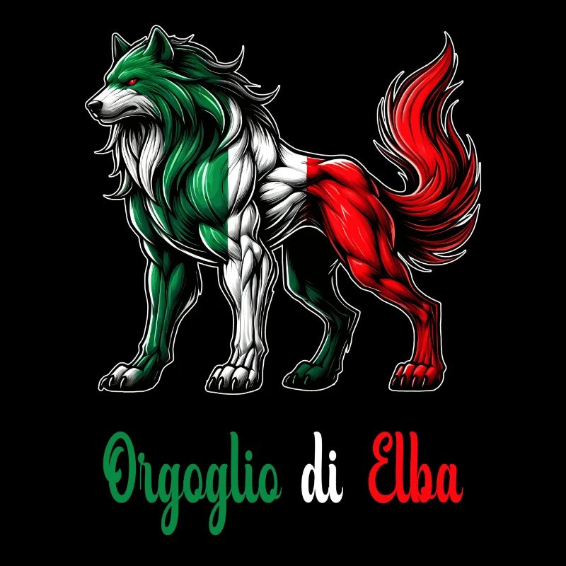 Der stolz von Elba Italien Flagge
