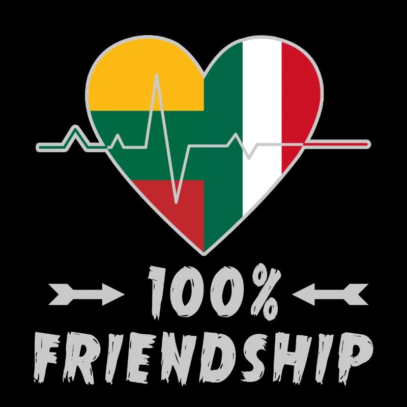Litauen und Italien 100% Freundschaft