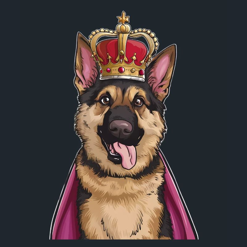 Königlicher Deutscher Schäferhund mit Krone