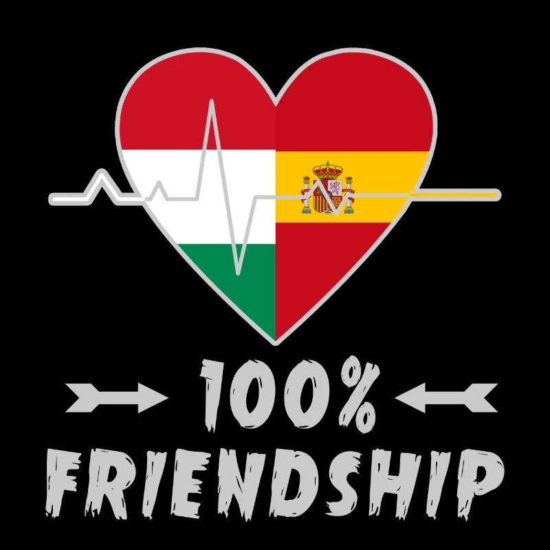 Ungarn und Spanien 100% Freundschaft