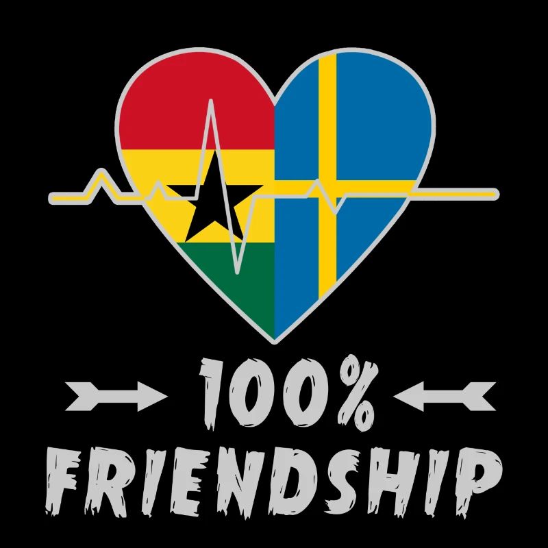 Ghana und Schweden 100% Freundschaft
