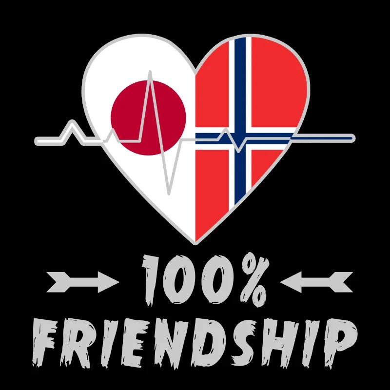 Japan und Norwegen 100% Freundschaft