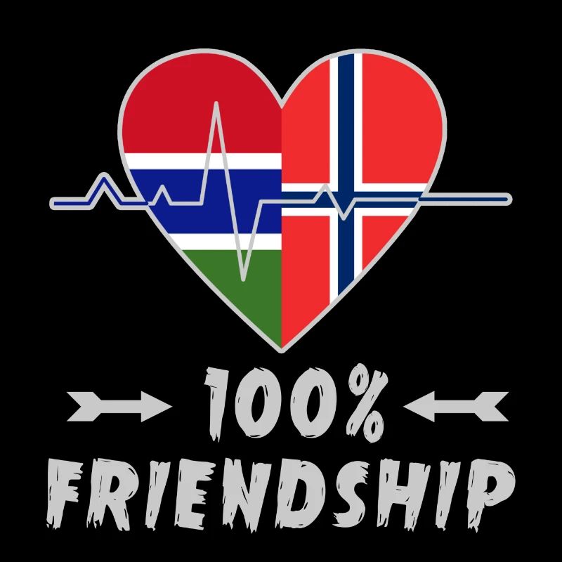 Gambia und Norwegen 100% Freundschaft