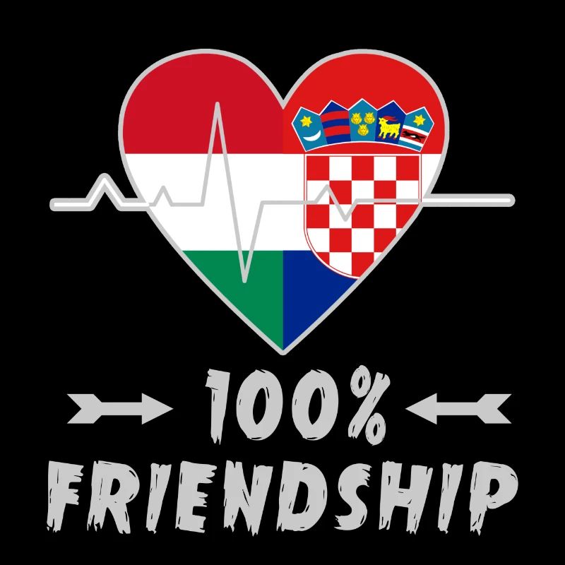 Ungarn und Kroatien 100% Freundschaft