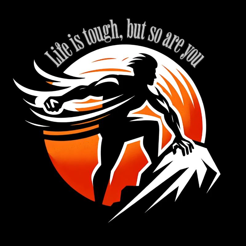 Spruch Shirt,Das Leben ist hart,aber du bist es