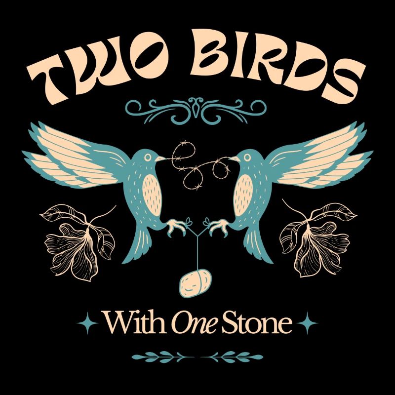 Two Birds with One Stone – Vintage Bird Motif
