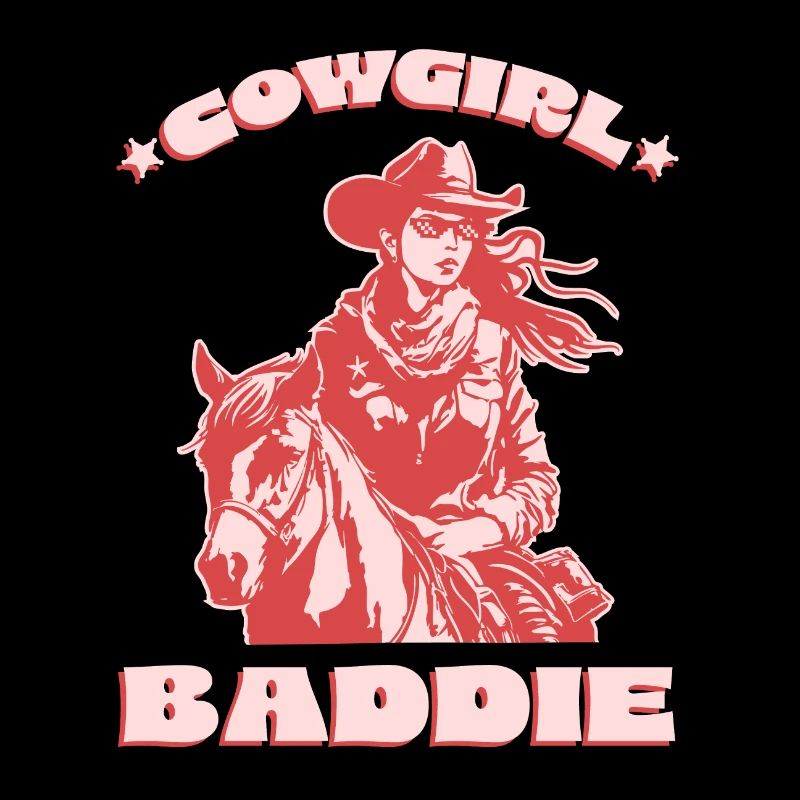 Western Baddie auf dem Pferd