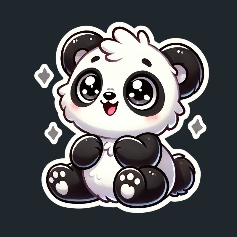 Fröhlicher Chibi-Panda