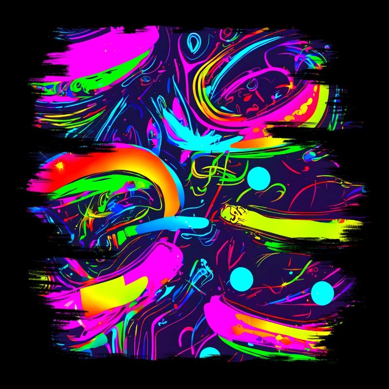 Néon style abstrait tendance UV