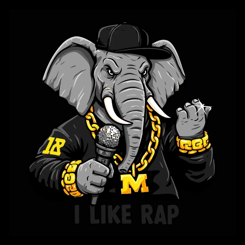 Éléphant Rappeur : Style Rap et Attitude !
