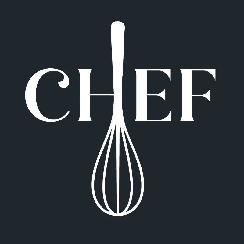 CHEF Design White – Motif de cuisson moderne pour tablier