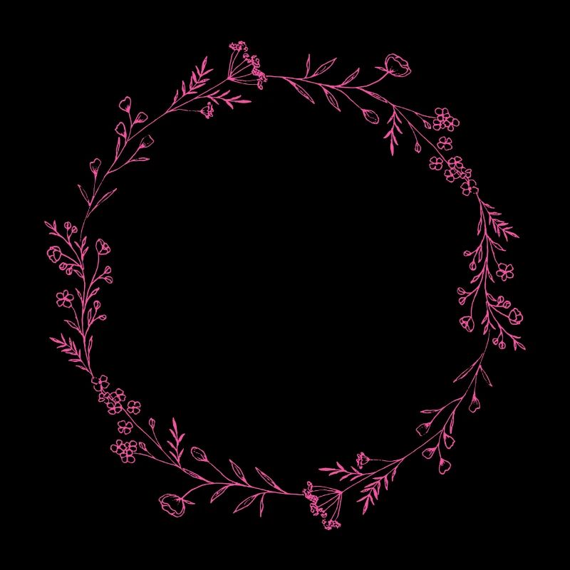 Blütenkreis aus pinken Blumen