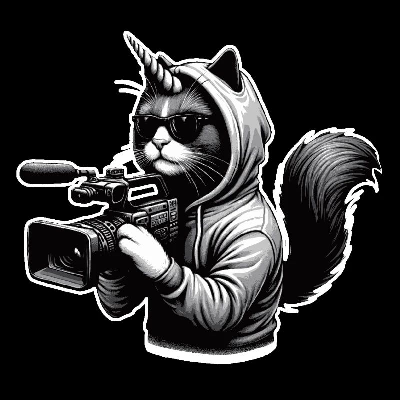 Chat licorne cadreur