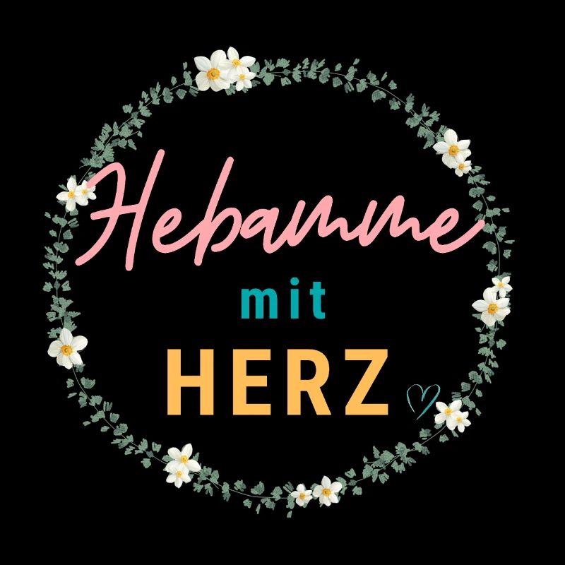 Hebamme mit Herz - personalisierbares Design