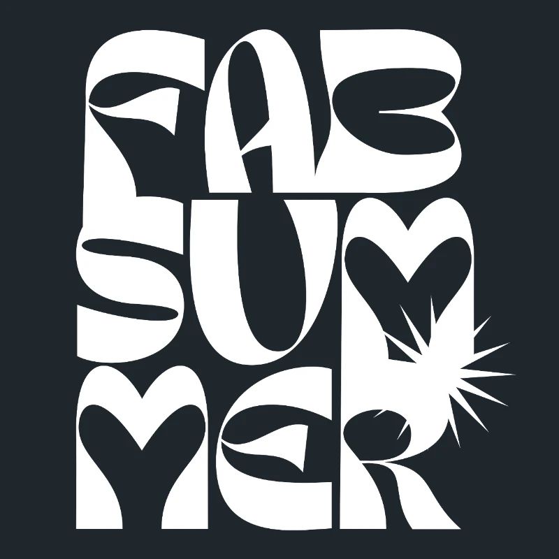 Conception typographique audacieuse de l’amour de l’été
