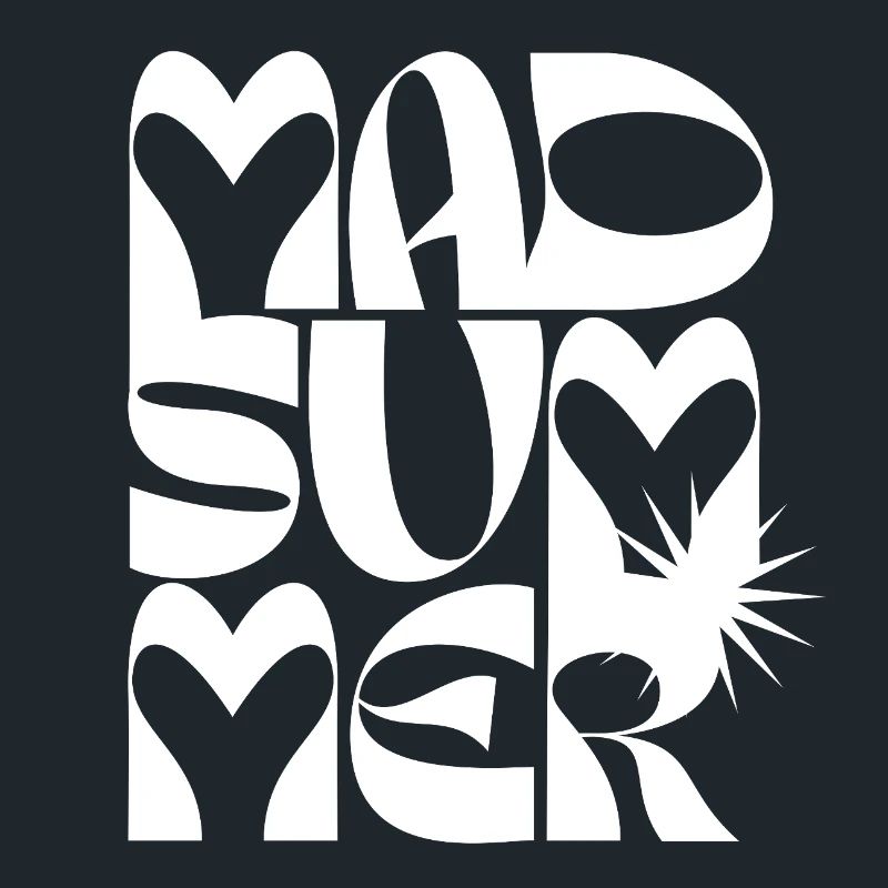 Typographie audacieuse de l’amour de l’été
