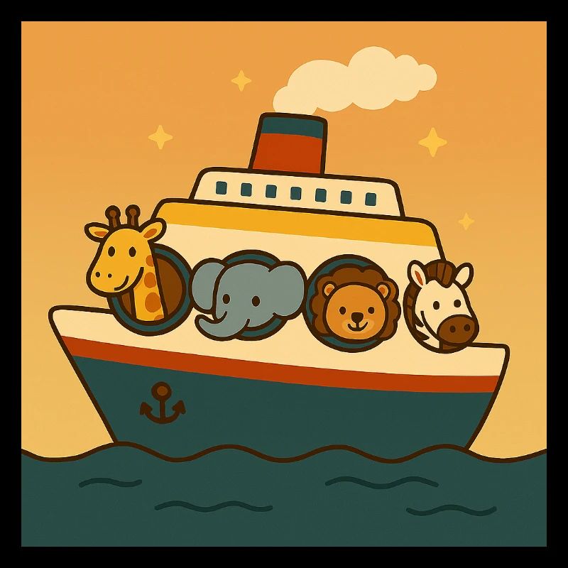 Aventure en bateau animal