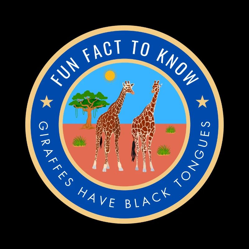Giraffes have black tongues