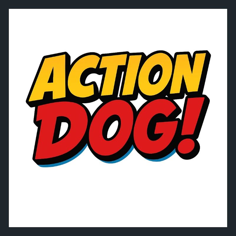 Action Hund Comic Stil