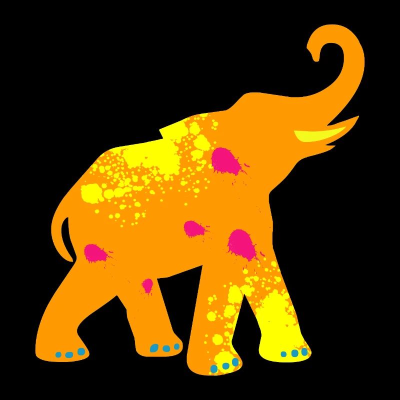 Elephant Yoga Blobs Speckle Yoga Inde Holi om