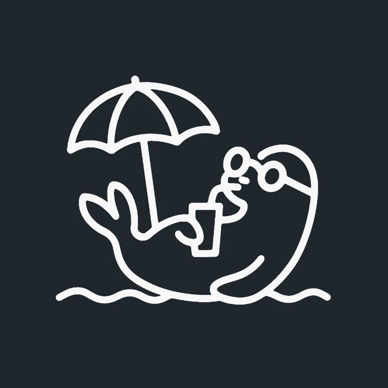 Beach lounger with umbrella