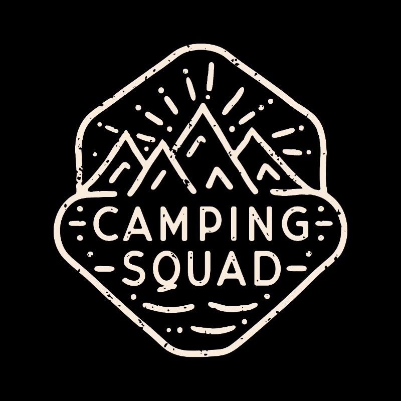 Camping squad groupe de campeurs
