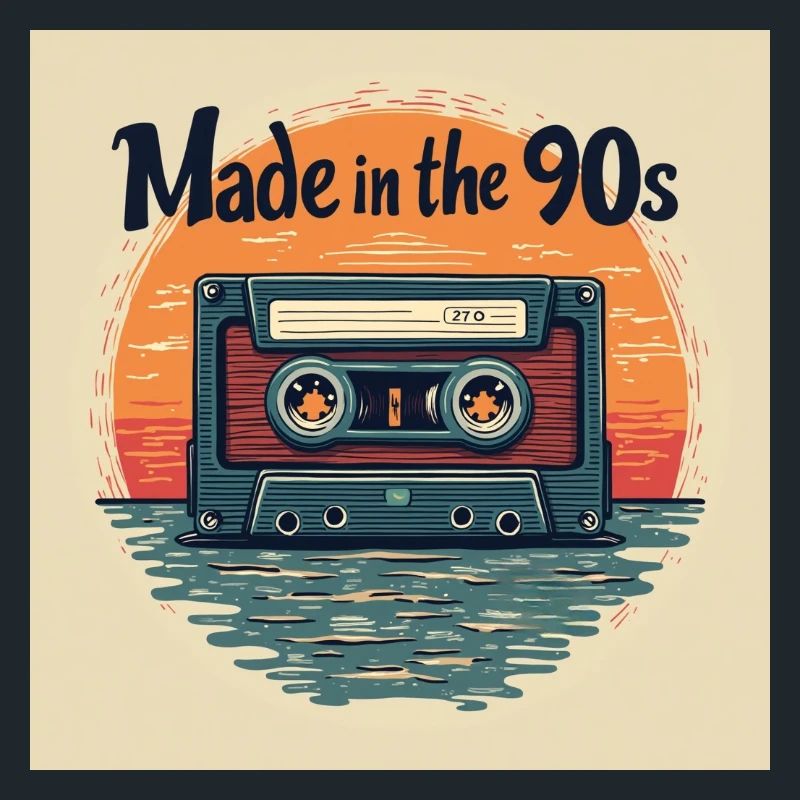 Conception audio rétro de la cassette